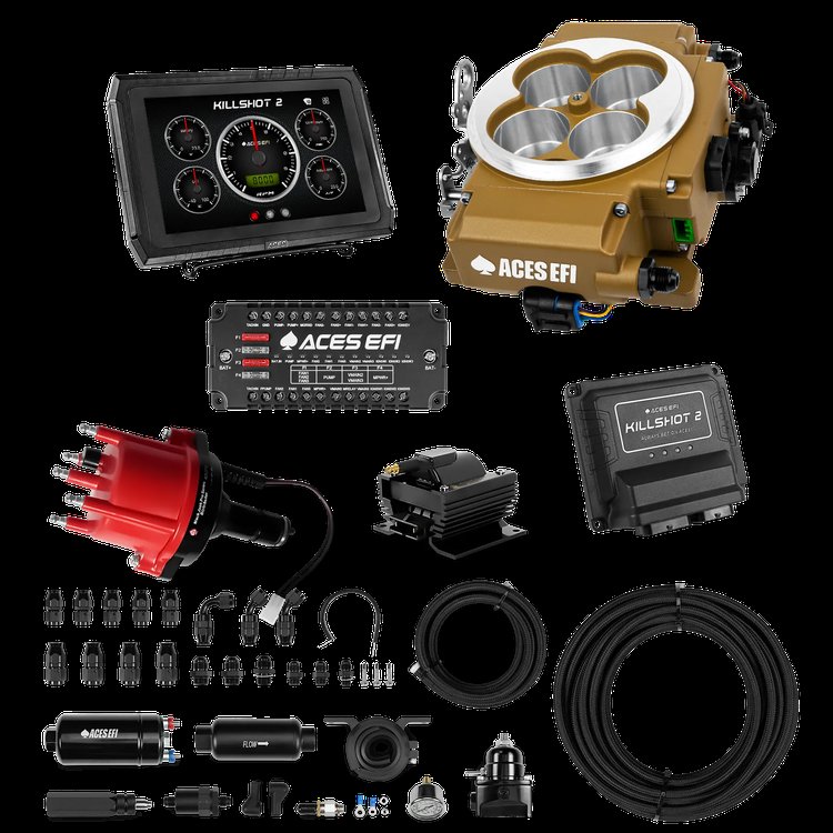 Complete Killshot 2 Pro EFI Conversion Kit for 4150-Flange Intake Manifolds [Gold]