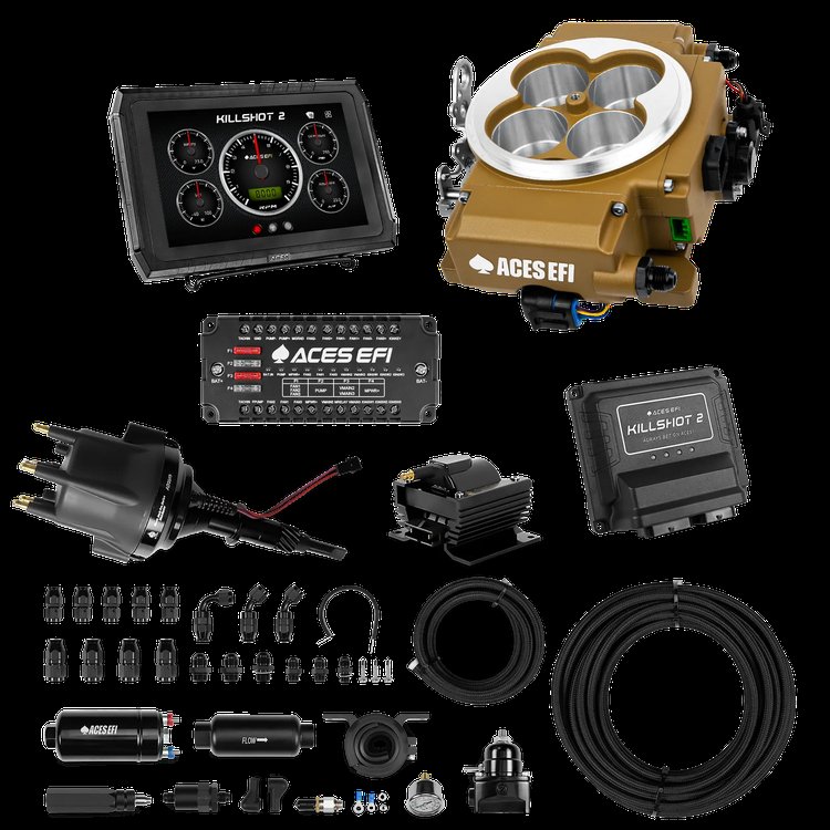 Complete Killshot 2 Pro EFI Conversion Kit for 4150-Flange Intake Manifolds [Gold]