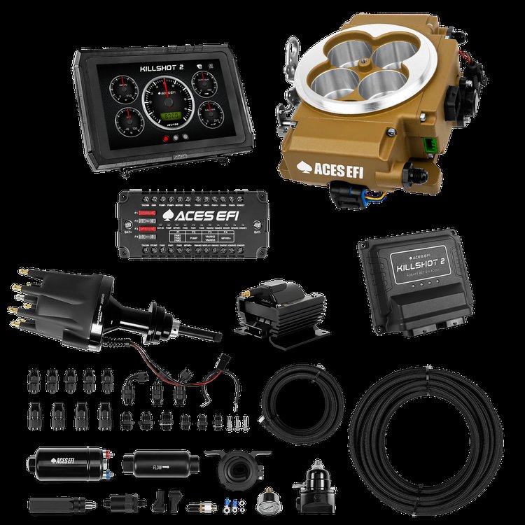 Complete Killshot 2 Pro EFI Conversion Kit for 4150-Flange Intake Manifolds [Gold]