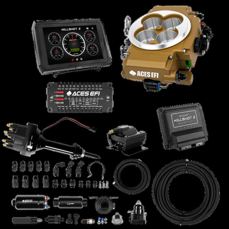 Complete Killshot 2 Pro EFI Conversion Kit for 4150-Flange Intake Manifolds [Gold]
