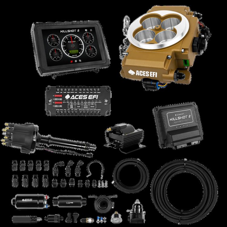 Complete Killshot 2 Pro EFI Conversion Kit for 4150-Flange Intake Manifolds [Gold]