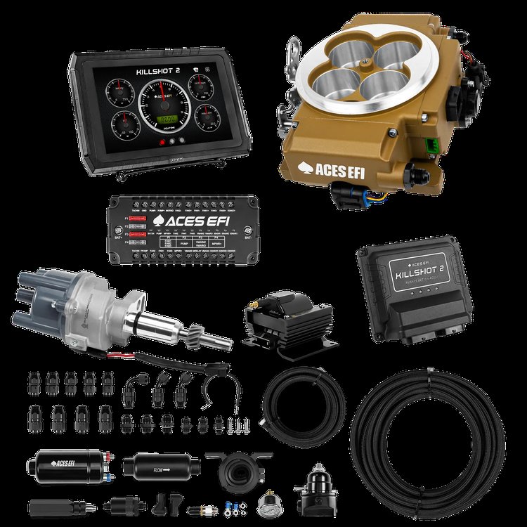 Complete Killshot 2 Pro EFI Conversion Kit for 4150-Flange Intake Manifolds [Gold]