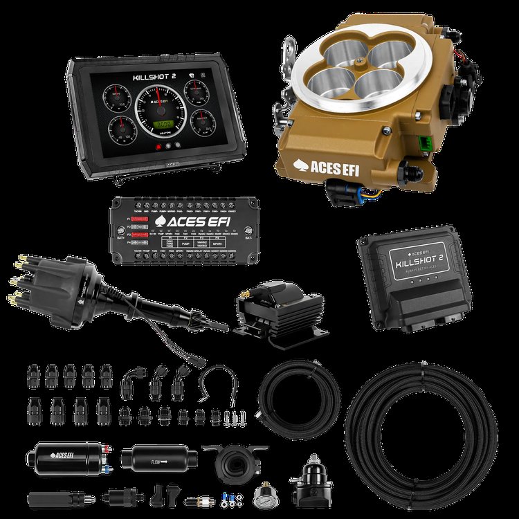 Complete Killshot 2 Pro EFI Conversion Kit for 4150-Flange Intake Manifolds [Gold]