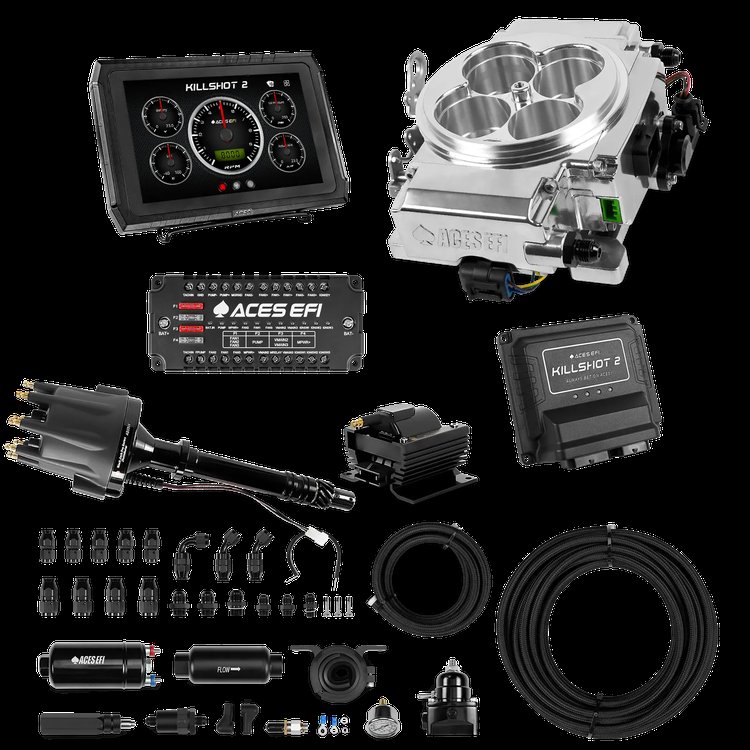 Complete Killshot 2 Pro EFI Conversion Kit for 4150-Flange Intake Manifolds [Polished]