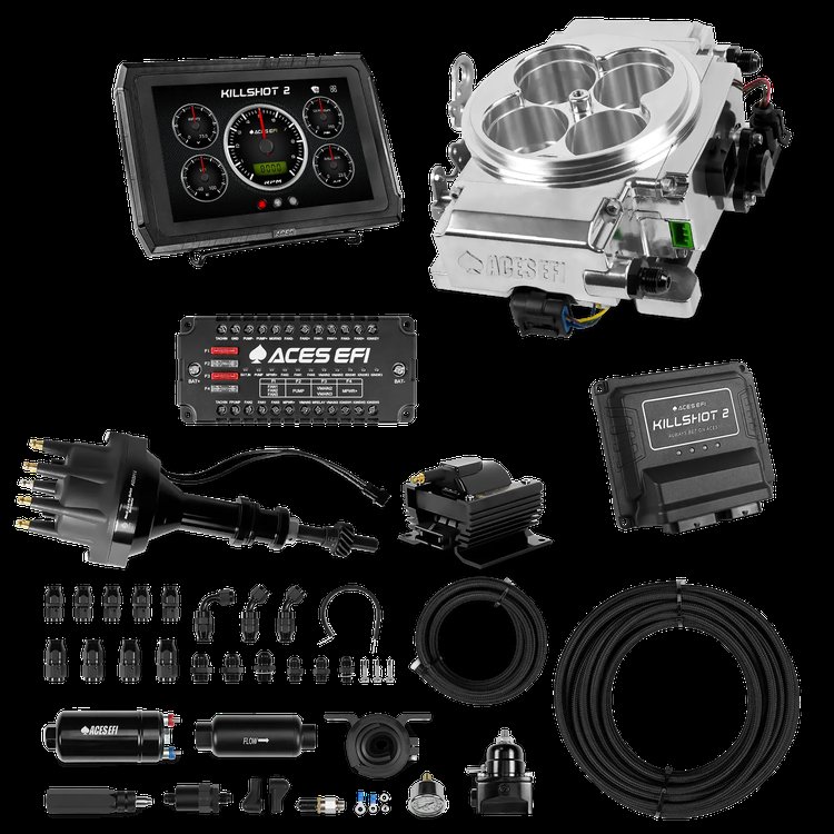 Complete Killshot 2 Pro EFI Conversion Kit for 4150-Flange Intake Manifolds [Polished]