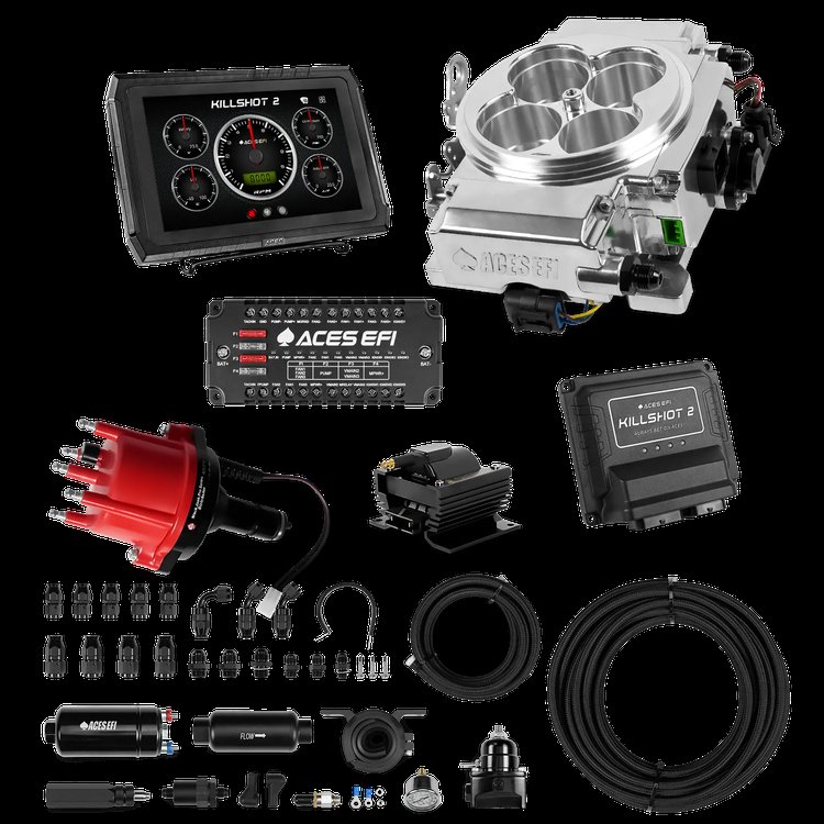 Complete Killshot 2 Pro EFI Conversion Kit for 4150-Flange Intake Manifolds [Polished]