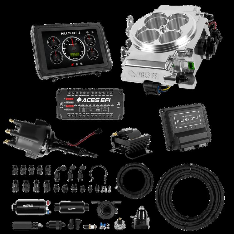 Complete Killshot 2 Pro EFI Conversion Kit for 4150-Flange Intake Manifolds [Polished]