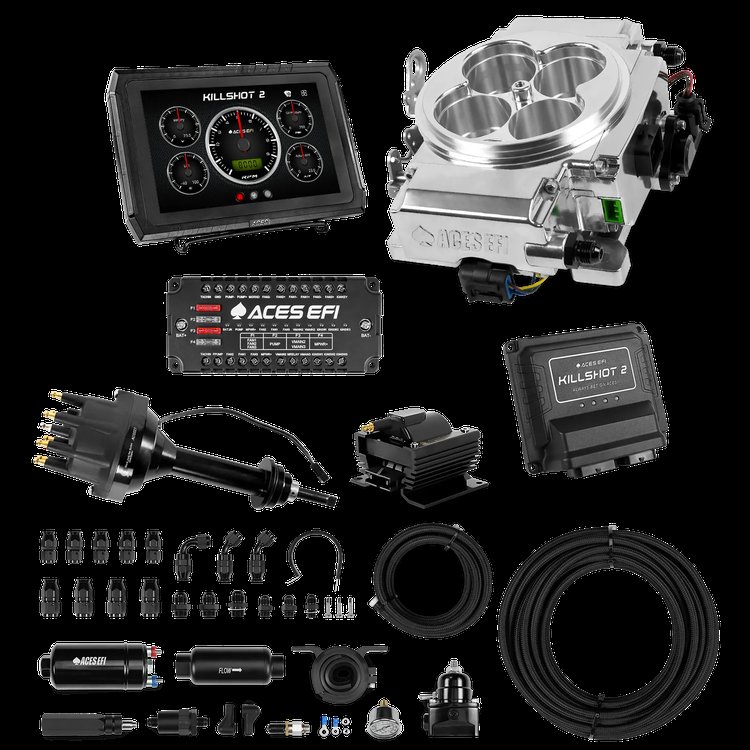 Complete Killshot 2 Pro EFI Conversion Kit for 4150-Flange Intake Manifolds [Polished]