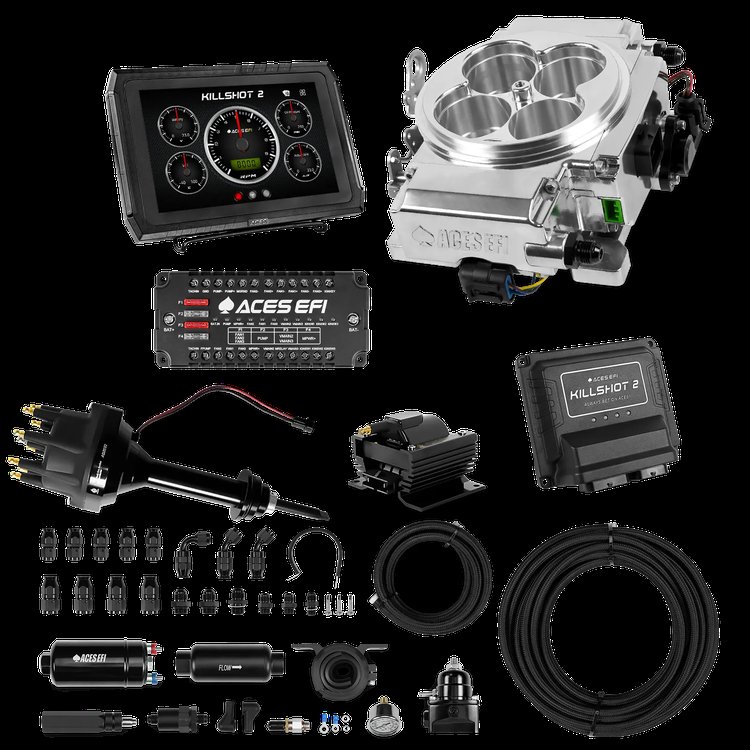 Complete Killshot 2 Pro EFI Conversion Kit for 4150-Flange Intake Manifolds [Polished]