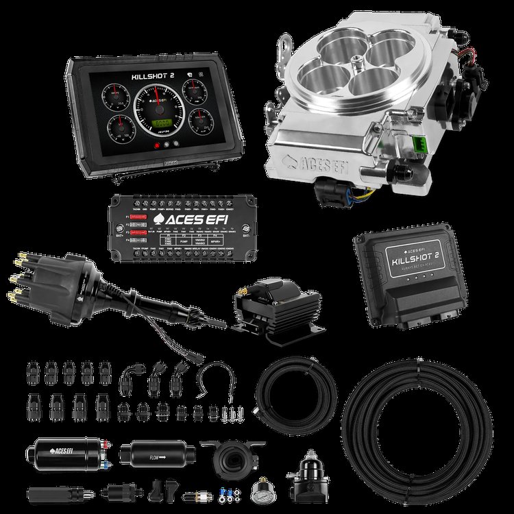 Complete Killshot 2 Pro EFI Conversion Kit for 4150-Flange Intake Manifolds [Polished]
