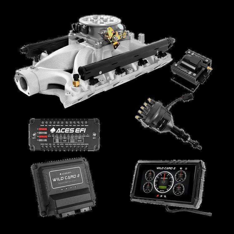 Sequential Multi-Port EFI System with Intake and Distributor for Classic V8