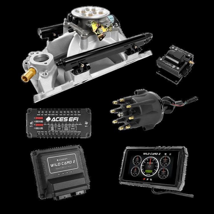 Sequential Multi-Port EFI System with Intake and Distributor for Classic V8