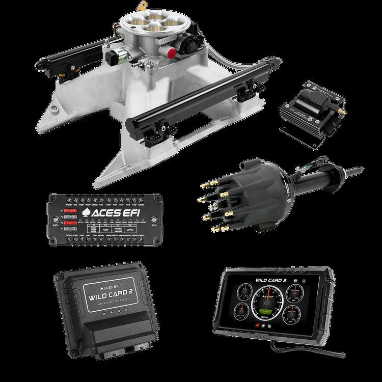 Sequential Multi-Port EFI System with Intake and Distributor for Classic V8
