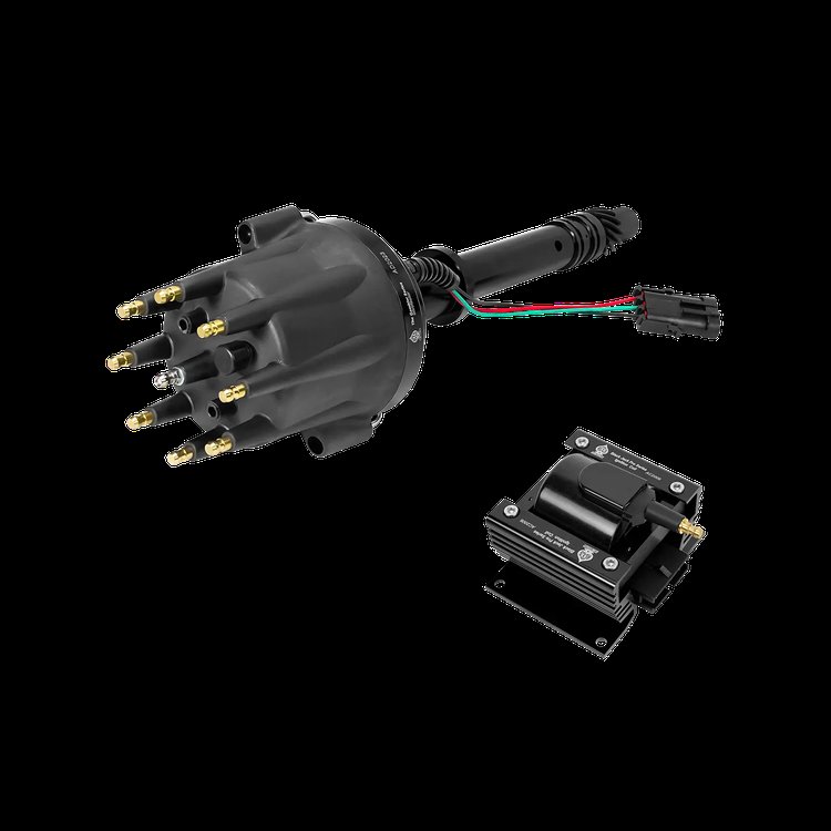 Billet Hall-Effect Distributor and Ignition Coil Combo for Sequential EFI on Domestic V8 Engines