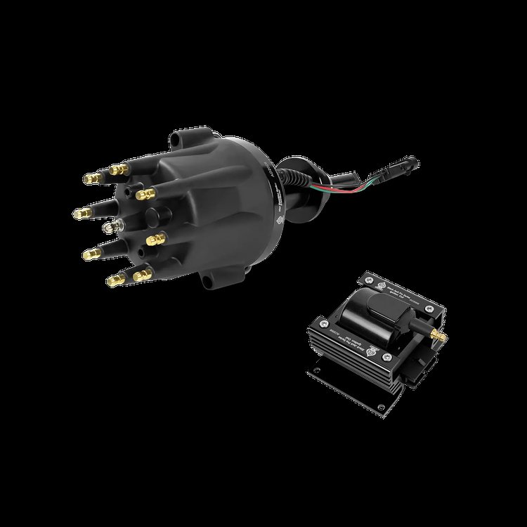 Billet Hall-Effect Distributor and Ignition Coil Combo for Sequential EFI on Domestic V8 Engines