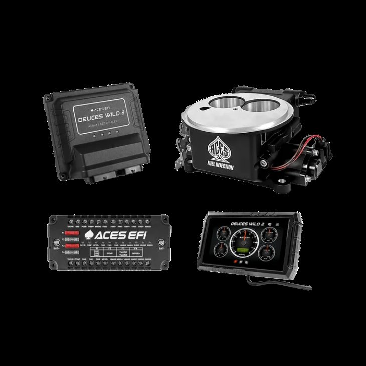 Deuces Wild 2 (2-bbl) EFI Throttle Body System [Black]