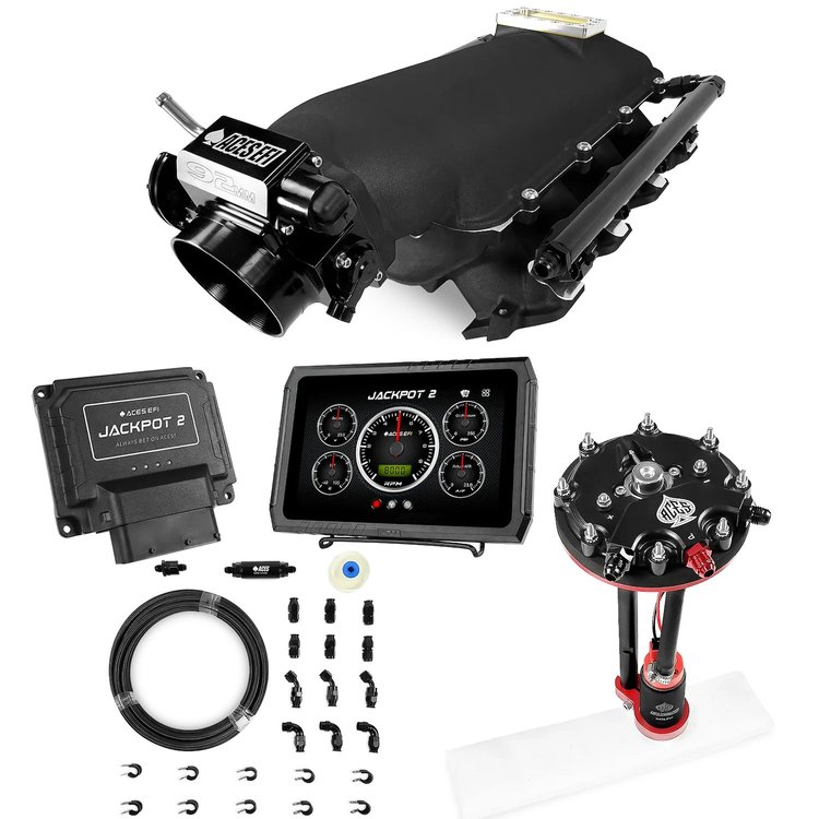 AY0832 Jackpot 2 LS EFI System - Master Kit with Tank Conversion Pump Module with Internal Regulator + 20' PTFE Hose Kit