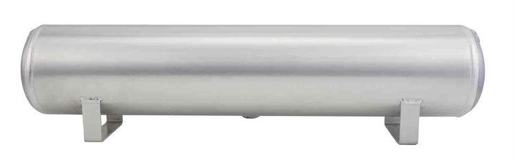 4 Gal Alum Air Tank - 2 1/4 2 3/8 end ports & 1/4 drain port - 30 L x 6 D