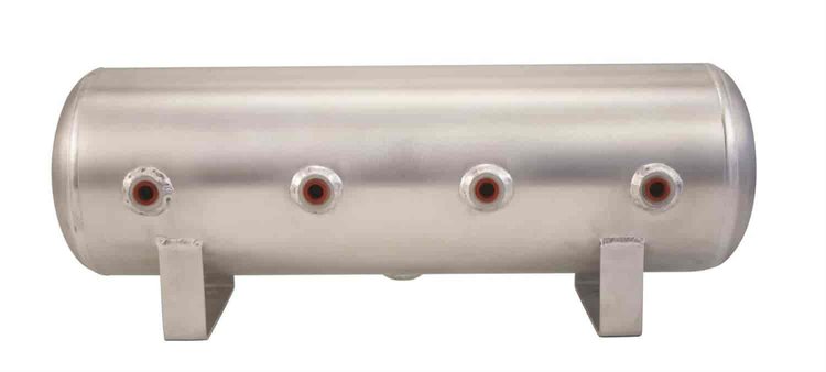 2.5 Gal Alum Air Tank - 4 1/4 face ports & 1/4 drain port - 20 L x 6 D