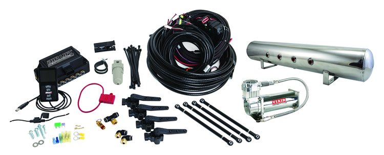 3H Air Management System Kit with 5-Gallon Polished Air Tank [1/4 in. Line]