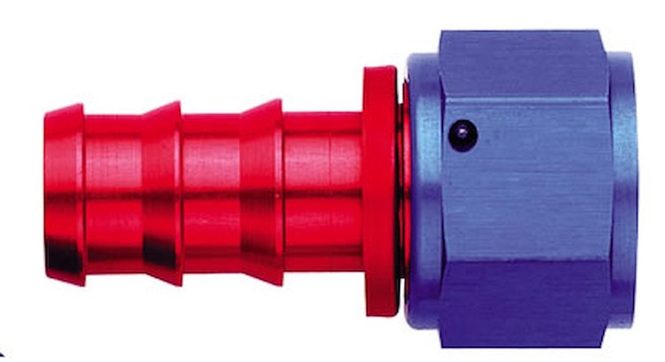 Aluminum Red/Blue Anodized Fitting -06AN Hose Size