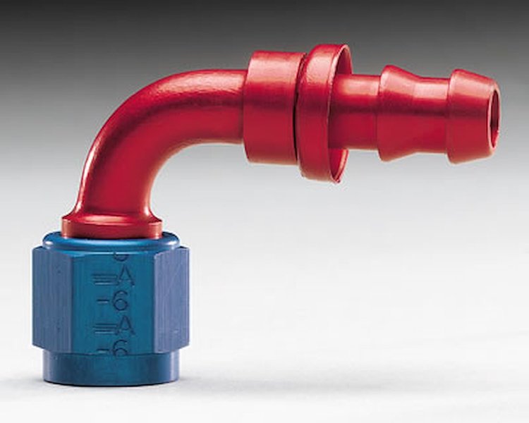 Aluminum Red/Blue Anodized Fitting -06AN Hose Size