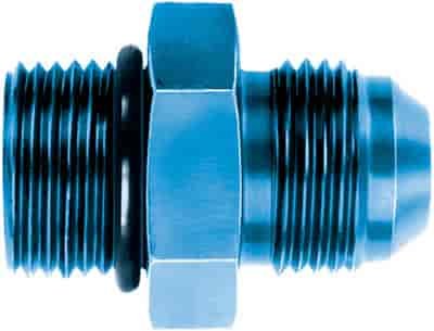 -10AN Dash x -12AN Dash Aluminum Blue Anodized - O-Ring Boss To Male 37 deg.