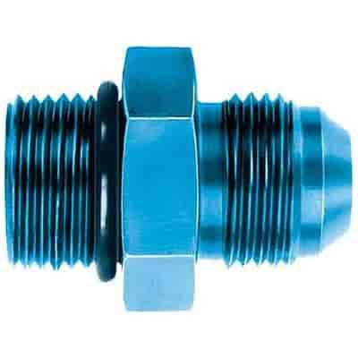 -12AN Dash x -12AN Dash Aluminum Blue Anodized - O-Ring Boss To Male 37 deg.