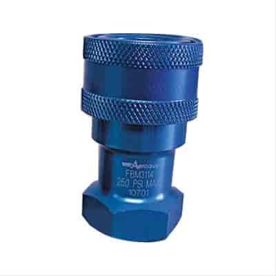 Female Half 250 PSI Working Pressure -15 deg. F to +300 deg. F 3.97oz Viton Seal 6061 Aluminum - Quick-Disconnect Coupling