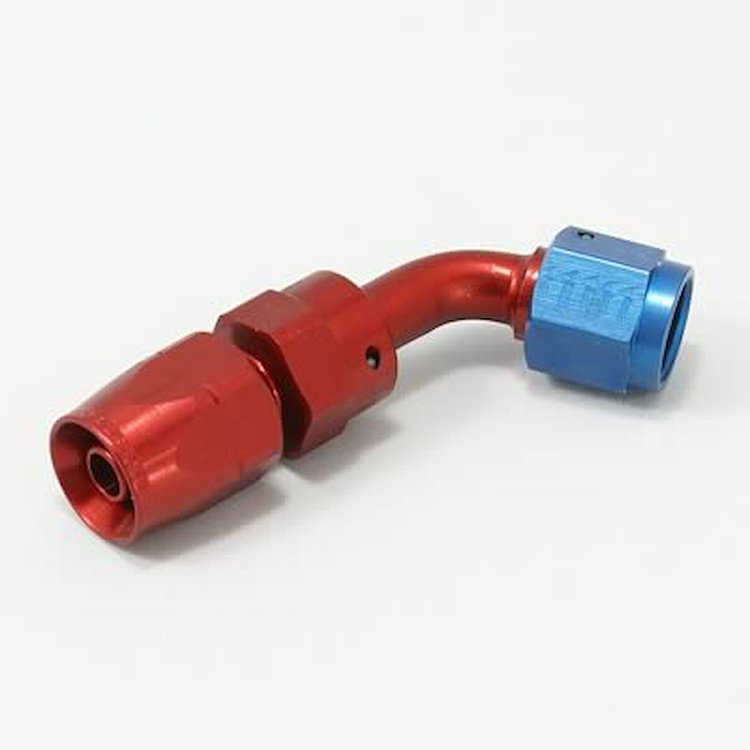 -06AN Hose Size 60 deg. Elbow Reusable Aluminum Swivel