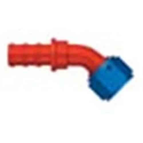 Red/Blue 45° Socketless Fitting -10AN