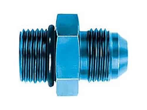 O-Ring Boss To Male 37° " A" Dash Size: -12AN " B" Dash Size: -12AN Blue Anodized