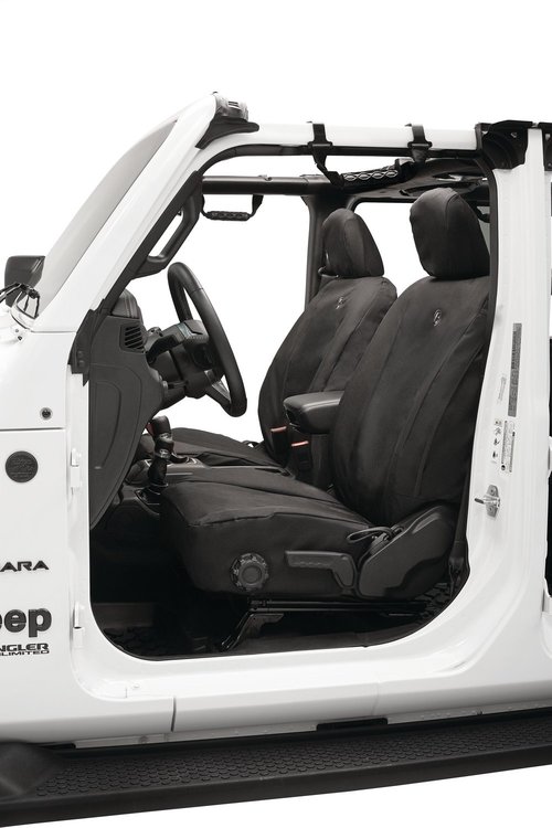 Seat Covers, Black Diamond, Fits Factory Seats, Pair,