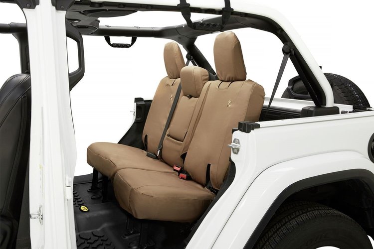 Seat Covers, Tan, Fits Factory Seats w/Fold Down Arm Rests, Sold Individually,