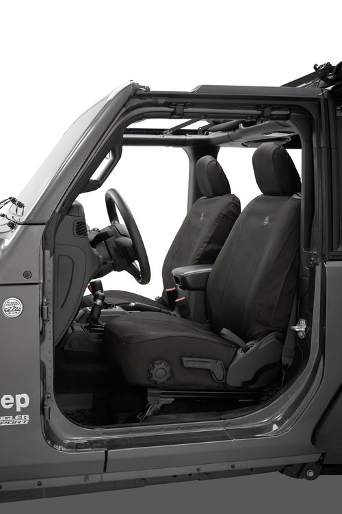 29293-35 Seat Covers for 2018-2024 Jeep Wrangler JL 2-Door [Black Diamond, Fits Factory Seats]