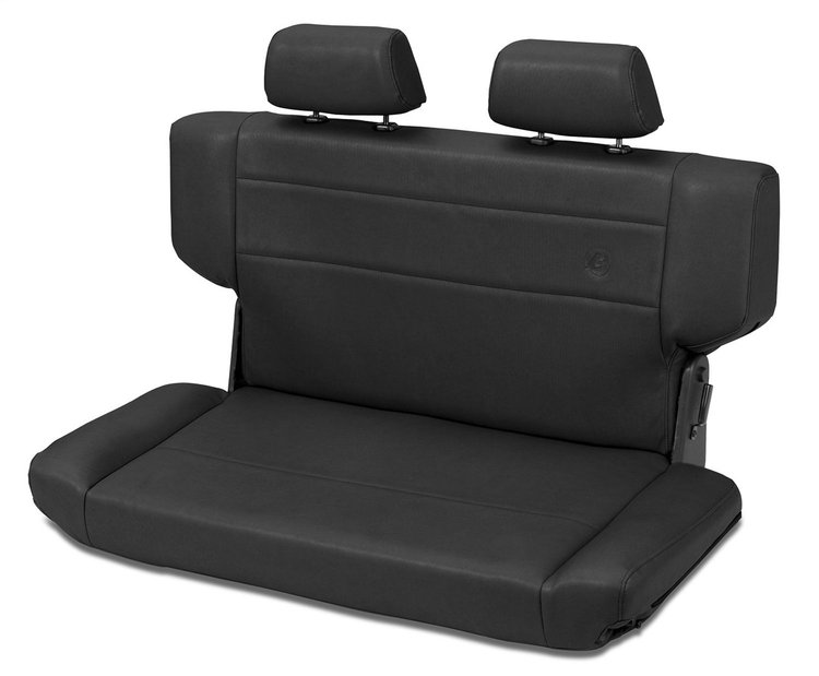 Trailmax II Fold-N-Tumble Seat, Black Denim, Rear/Second Seat, Vinyl,