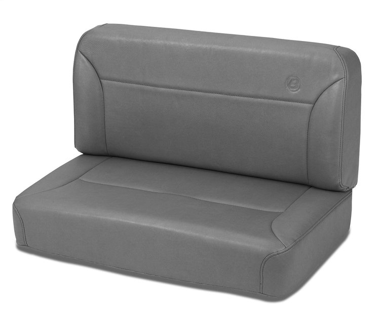 Trailmax II Fixed Back Seat, Charcoal, Rear/Second Seat, Vinyl,