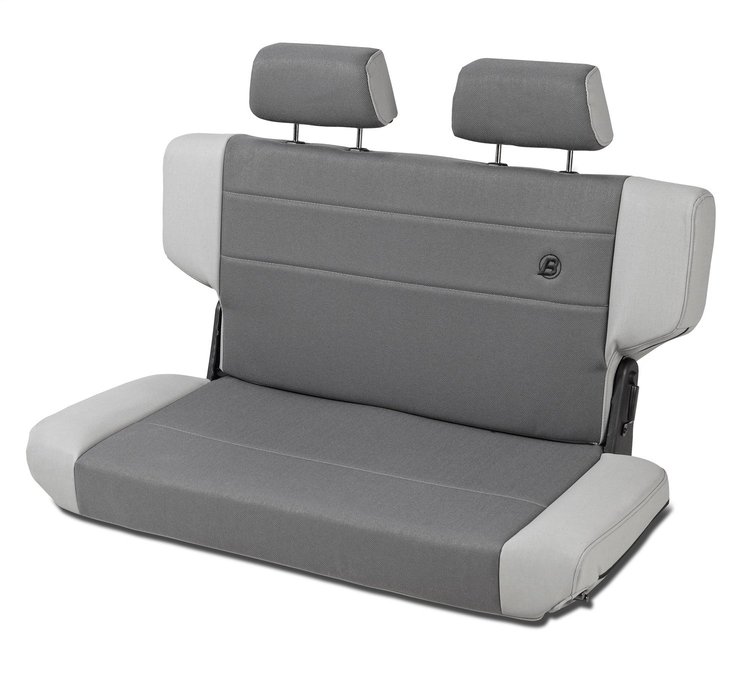 Trailmax II Fold-N-Tumble Seat, Charcoal, Rear/Second Seat, Vinyl w/Center Fabric Insert,