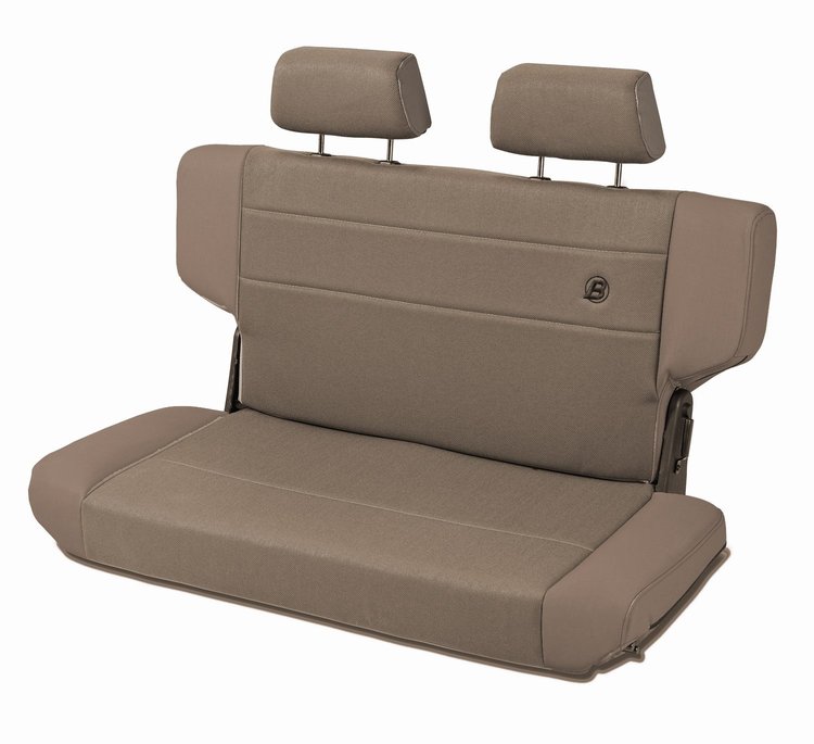 39439-37 Trailmax II Fold-N-Tumble Seat for 1997-2006 Jeep Wrangler [Rear/Second Seat, Spice Vinyl w/Center Fabric Insert]