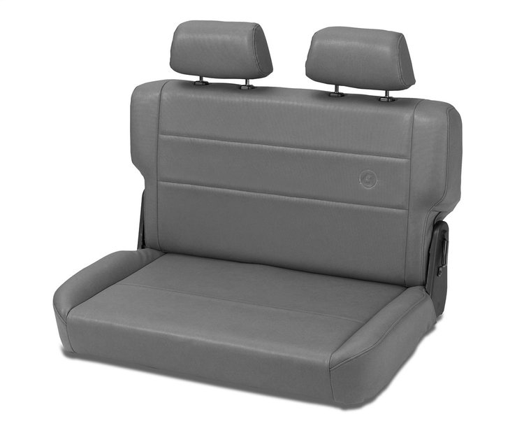 39440-09 TrailMax II Rear Fold & Tumble Bench Seat for 1955-1995 Jeep CJ/Wrangler [Charcoal Vinyl]