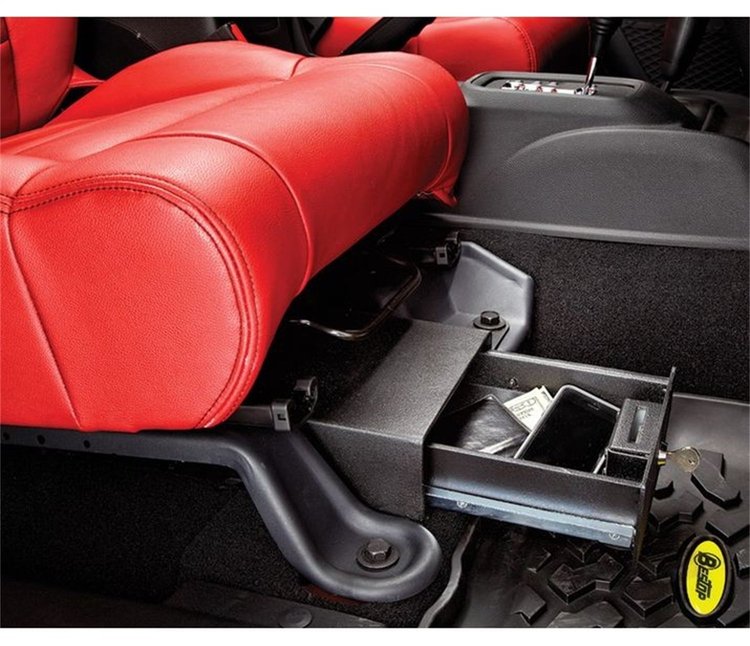 42642-01 Under Seat Lock Box for 2007-2010 Jeep Wrangler 2 Door, 2007-2015 Jeep Wrangler 4-Door [Right/Passenger Side]