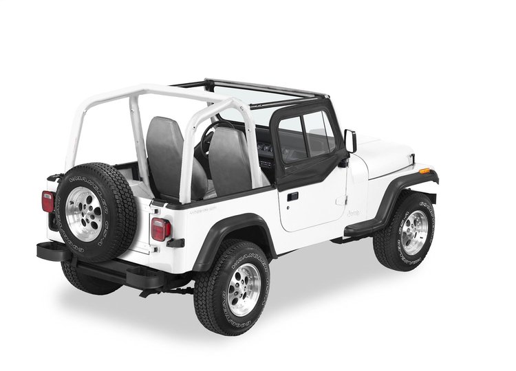 51786-15 Upper Door Sliders for 1988-1995 Jeep Wrangler [Black Denim]
