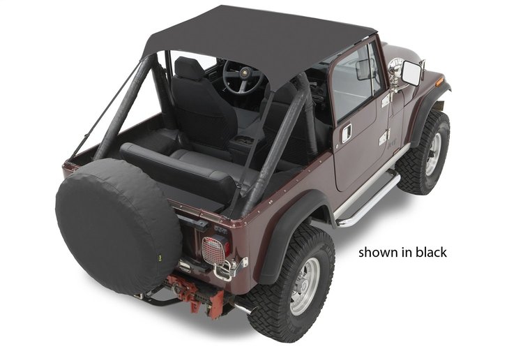 52508-04 Traditional Bikini Top for 1976-1991 Jeep CJ7/CJ8 Scrambler/Wrangler [Tan]