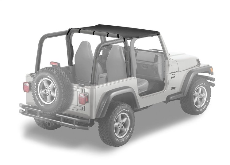 Strapless Standard Targa Style Bikini Top, Black Denim, Color-Matched, Requires Installation Of PN[51210], Drill-In,