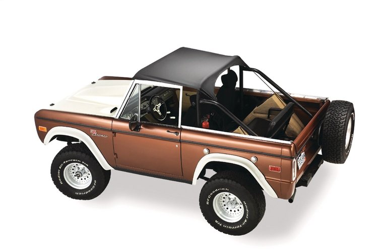 52542-01 Traditional Bikini Top for 1966-1977 Ford Bronco [Black]