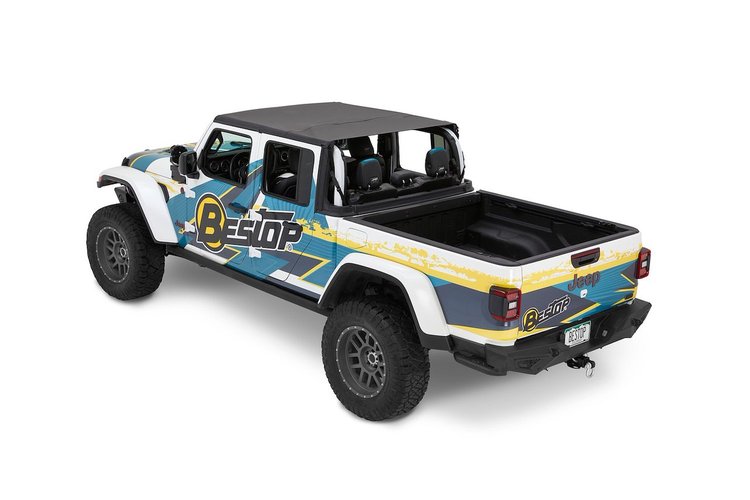 52616-35 Header Extended Safari Style Bikini Top Fits Select Jeep Gladiator