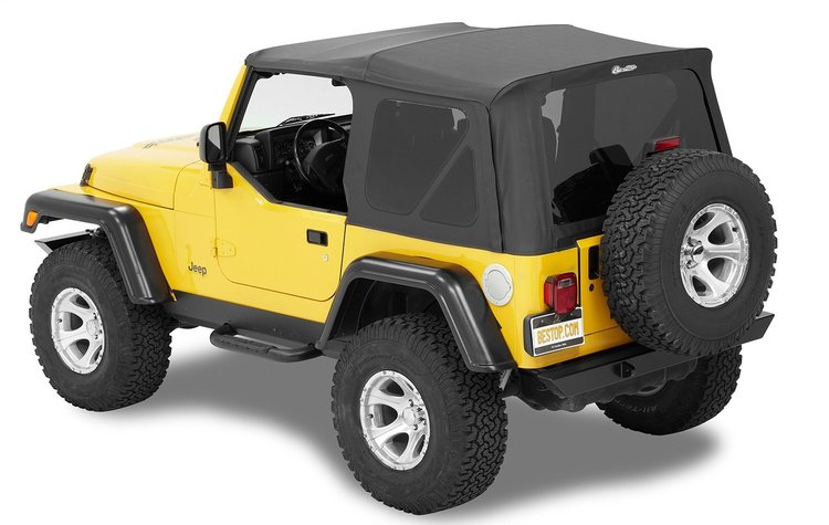 Supertop Squareback Soft Top, Black Diamond, Incl. Tinted Side/Rear Windows, No Doors Included,