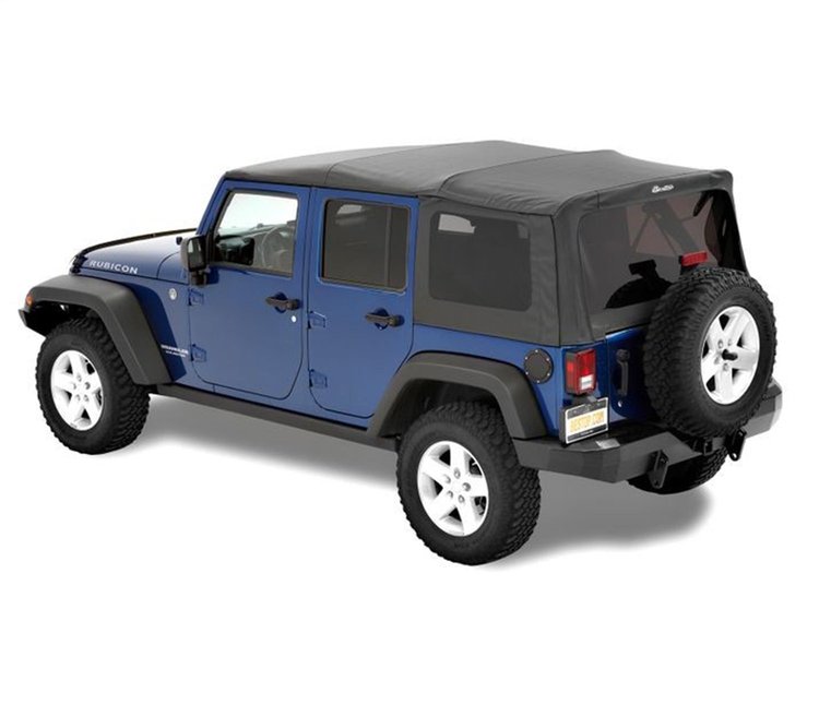 Supertop Squareback Soft Top, Black Diamond, No Doors Included, Tinted Side/Rear Windows,