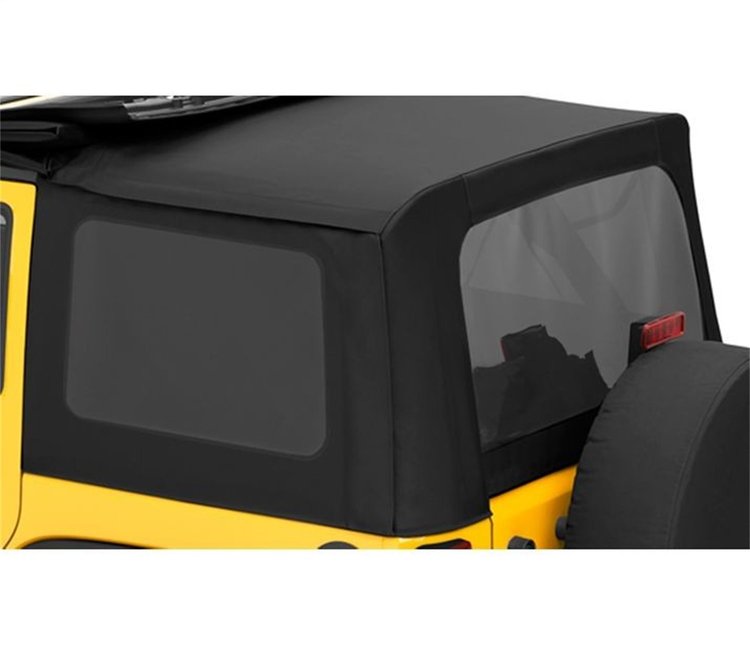 58130-35 Tinted Window Kit for Sailcloth Replace-a-top for 2007-2010 Jeep Wrangler JK 4-Door [Black Diamond]