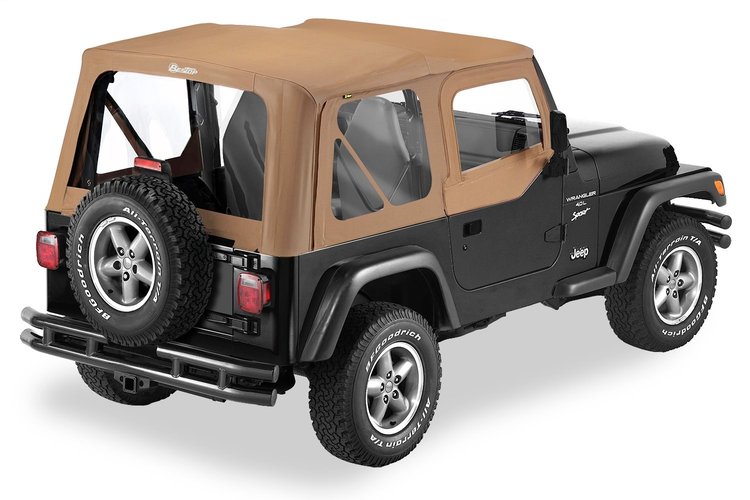 79121-37 Sailcloth Replace-A-Top for 1997-2002 Jeep Wrangler [Half Door Skins, Spice]
